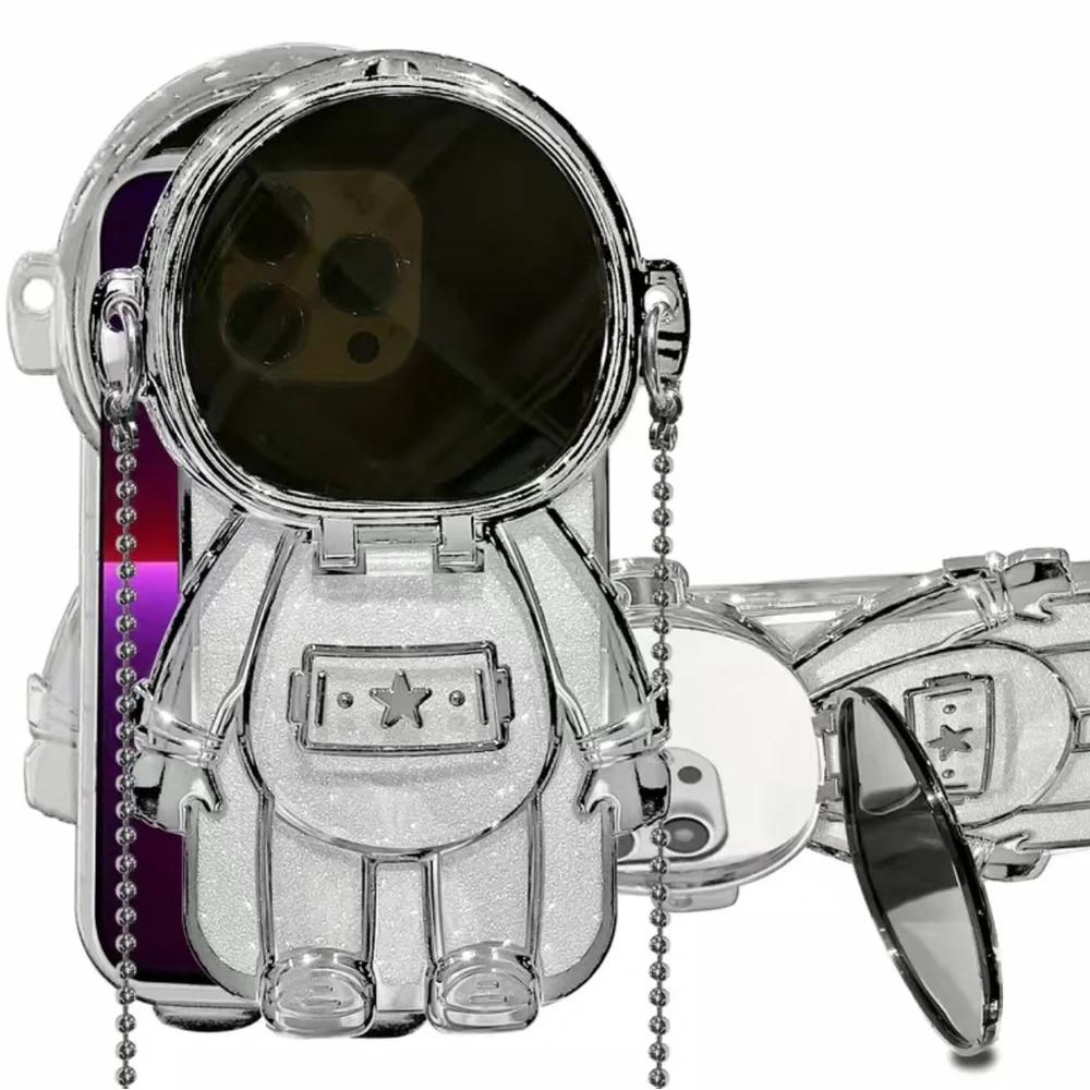 Out of this World Astronaut Silver Phone Case for IPhone 13 Pro Max Gift Summer
